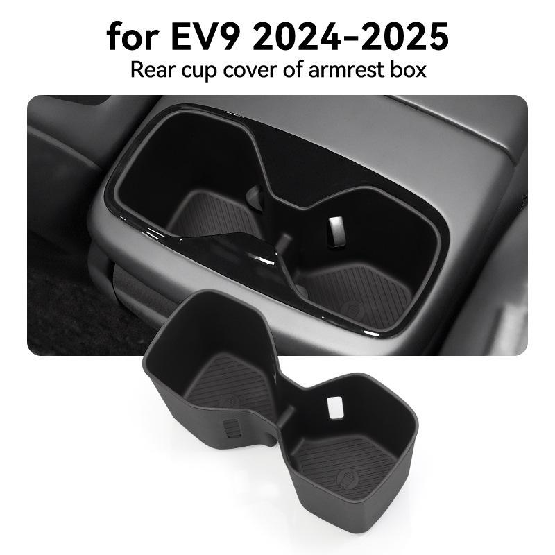 For 24-25 Kia EV9 armrest box, rear water cup cover, anti slip pad, automotive special product modification accessories