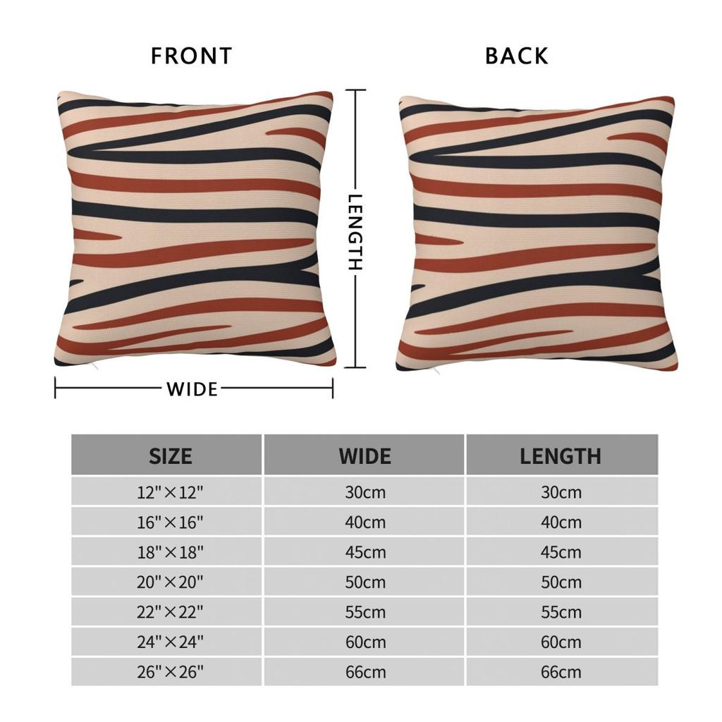Zebra Animal Print Terracotta And Navy Pillowcase Cushion Comfort Throw Pillow Sofa Decorative Cushions Used for Home Bedroom
