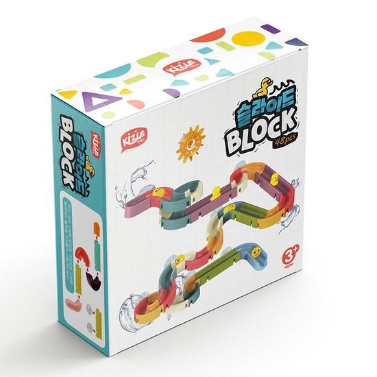 Keygers Water Slide Block Five Senses Development Bathing Play Teaching Aid Toy 48p, корейские игрушки для ванной