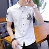 Men's Printed Short-sleeved Summer Trend of Handsome and Stylish Shirt Casual Versatile Inch Shirt Men's Shirt