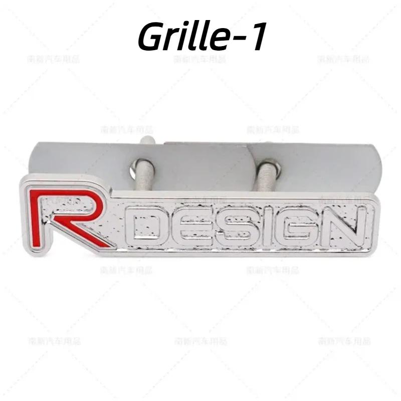 3D Metal Rdesign R Design Front Grill Car Badge Sticker Emblem Decal Decoration For XC40 XC60 XC90 V90 S90 S60 V60 V40 C70