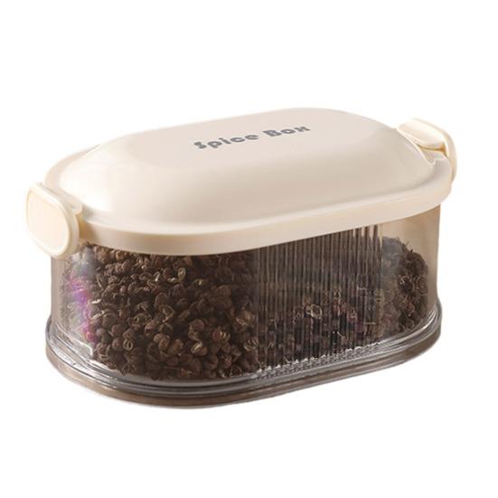 Одно-двухслойная штабелируемая коробка для приправ Прочное уплотнение Водонепроницаемый Компактная банка для специй Штабелируемая герметичная коробка для пищевых продуктов