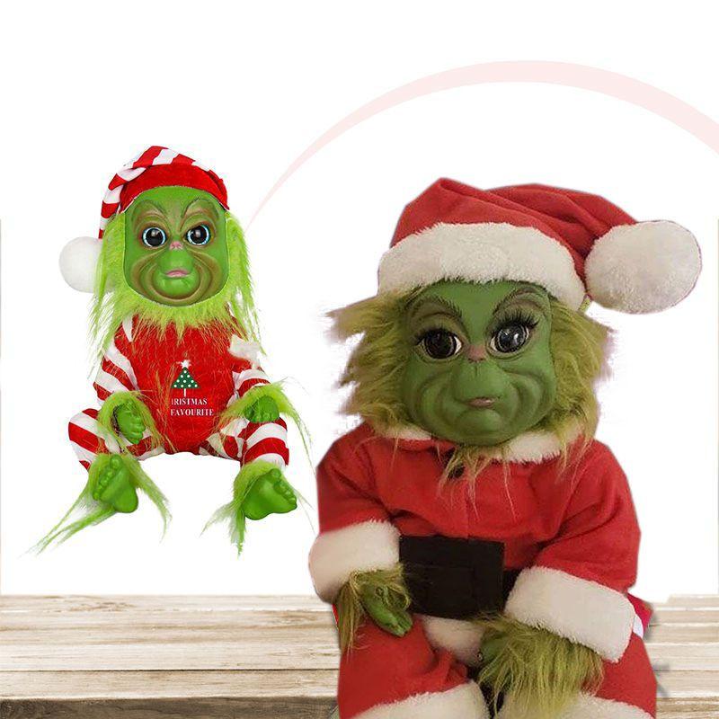 Очаровательная 20-сантиметровая кукла Гринча, Рождественская мягкая плюшевая игрушка, Идеально подходит для праздничного декора