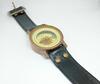 Sundial Wrist Watch Brass Compass & Leather Straps Nautical Steampunk Handmade