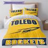 Toledo Rockets Pattern Bedding Set Quilt Cover Pillowcase Home Decor Gift (1 * duvet cover + 2 * pillowcase, without core)