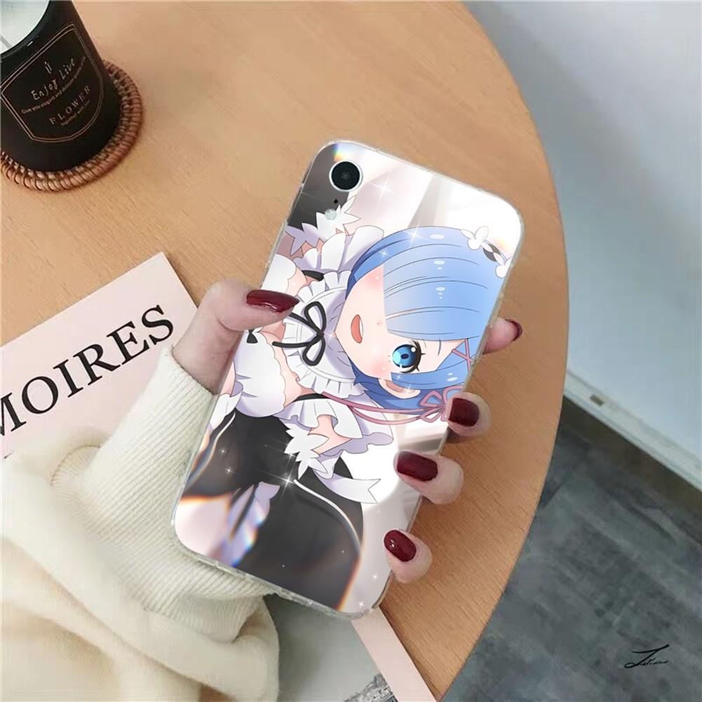 Чехол для телефона ReZERO Рам Рем для iPhone 15 8 7 6 6S Plus X SE 2020 XR XS 14 11 12 13 Mini Pro Max