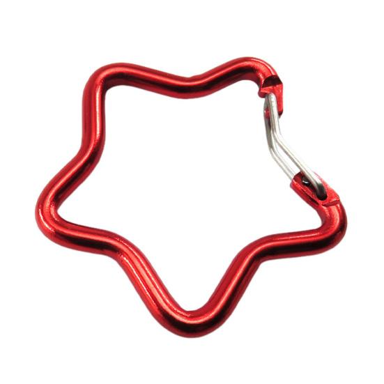 5 шт. карабин в форме пятиконечной звезды, прочный алюминиевый сплав, портативный, легкий, для кемпинга, скалолазания, подвесная пряжка