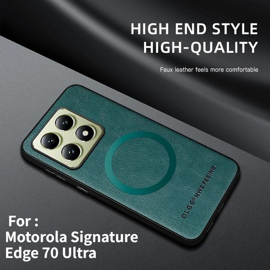 Деловой Sle Ретро Магнитный Кожаный Чехол для Motorola Signature Edge 70 Ultra 60 Pro Fusion G86/06 Power для Magsafe Чехол для Телефона