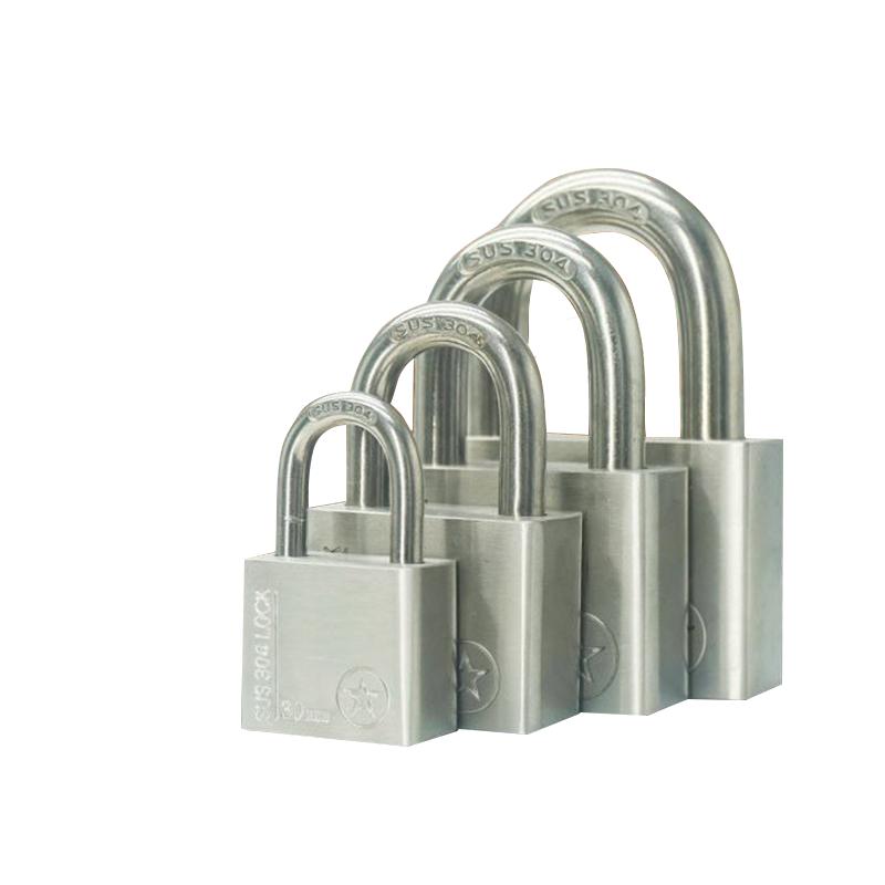 2/4 Pcs Padlock 304 Stainless Steel, Universal Key Lock, Home Cabinet Locker Outdoor Anti-theft Anti-skid Waterproof, Hardware