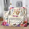 70th Birthday Celebration Quotes Blanket Warmthful Decor Perfect for Livingroom Bedding Couch for All Occasions Warmthful Decor
