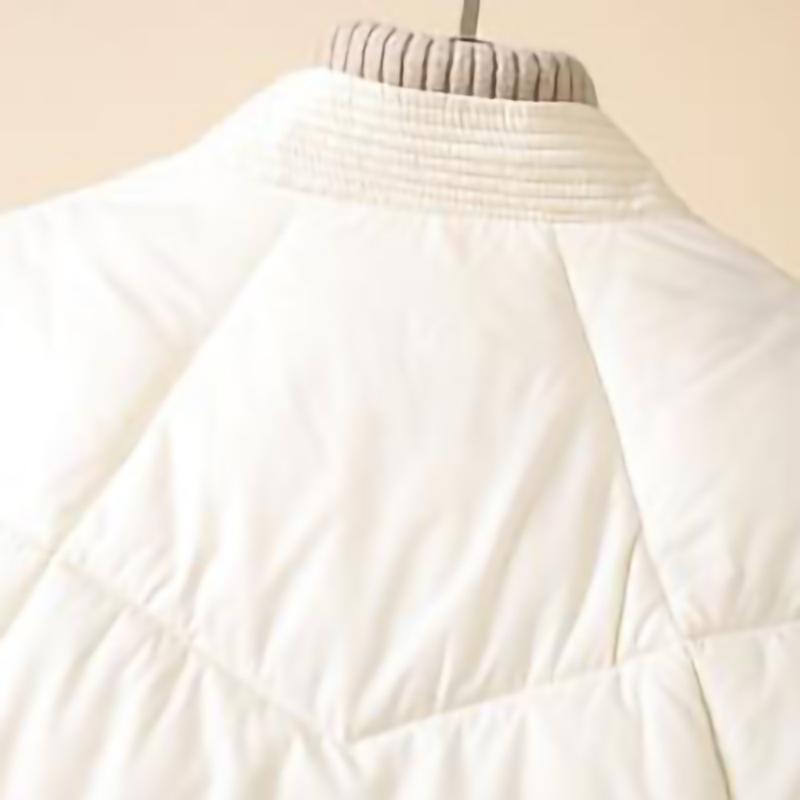 Пуховой зимний женский жилет Утепленный V-образный вырез Без рукавов Дутая куртка Стеганая Теплая верхняя одежда Женская