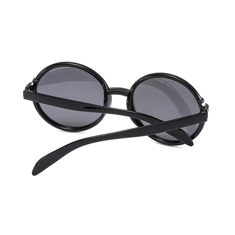 Ретро круглые солнцезащитные очки мужские женские дизайнерские пластиковая оправа оверсайз солнцезащитные очки модные белые коричневые градиентные очки оттенки