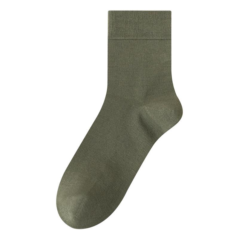 Men's Autumn Silk Anti-odor Mid-calf Socks, Antibacterial Modal Men's Long Socks, Loose-fitting Men's Autumn and Winter Socks