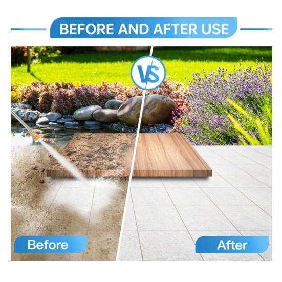 Мойка высокого давления Регулируемая герметичная конструкция Быстроразъемное соединение Нескользящая ручка Струйная насадка Мойка высокого давления с 2 сменными насадками