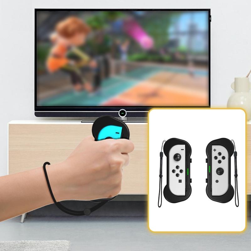 Набор спортивных аксессуаров 12 в 1 для Switch OLED 2022 для контроллера Switch с накладками, теннисными ракетками, фитнес-ремнем для ноги, мечом