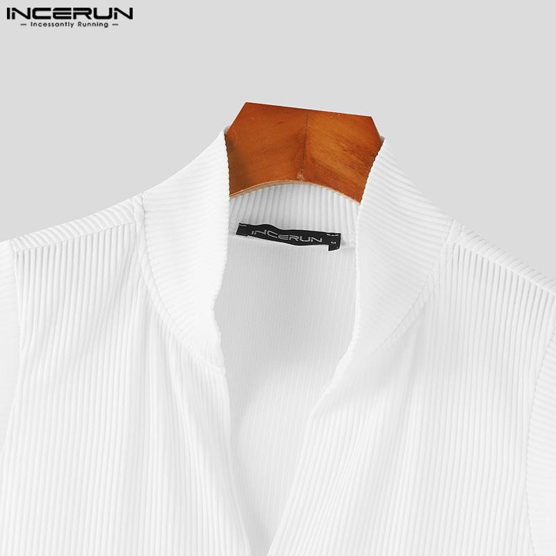 INCEURN Men Stand Collar Turtleneck Sleeveless Knitted Vest Slim Tank Tops