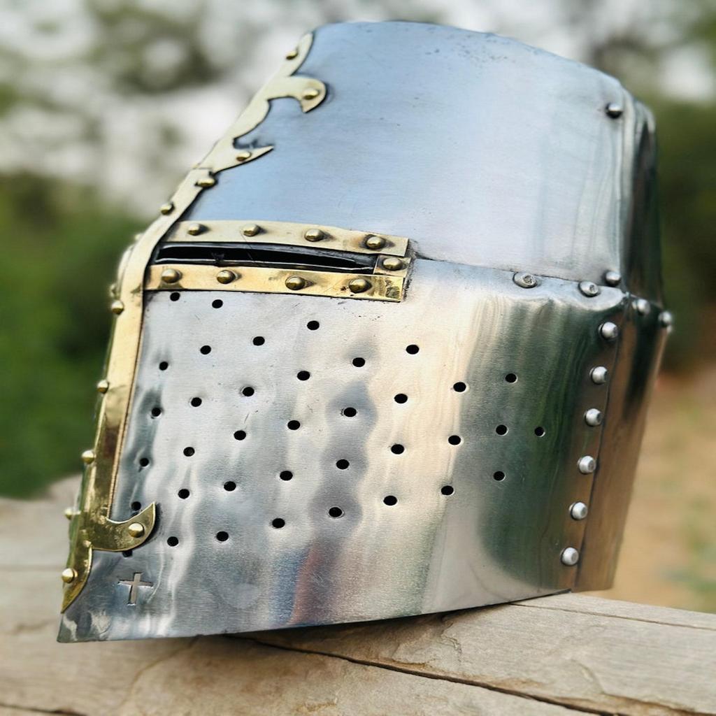Средневековый шлем тамплиера | Шлем рыцаря-крестоносца | Лучший подарок на Хэллоуин
