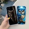 RE16 Cartoon Art Owl Transparent Phone Case for Samsung Galaxy A04 A04S A14 A23 A34 A54 M23 M33 M52 M53