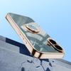 For iPhone 16 Case Precise Cutouts 6D Electroplating TPU Phone Cover with Ring Holder