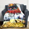 Abstract Surreal Landscape Blanket Soft Throw Blanket For Home Bedroom Bed Sofa Travel Office Solid Christmas Blanket