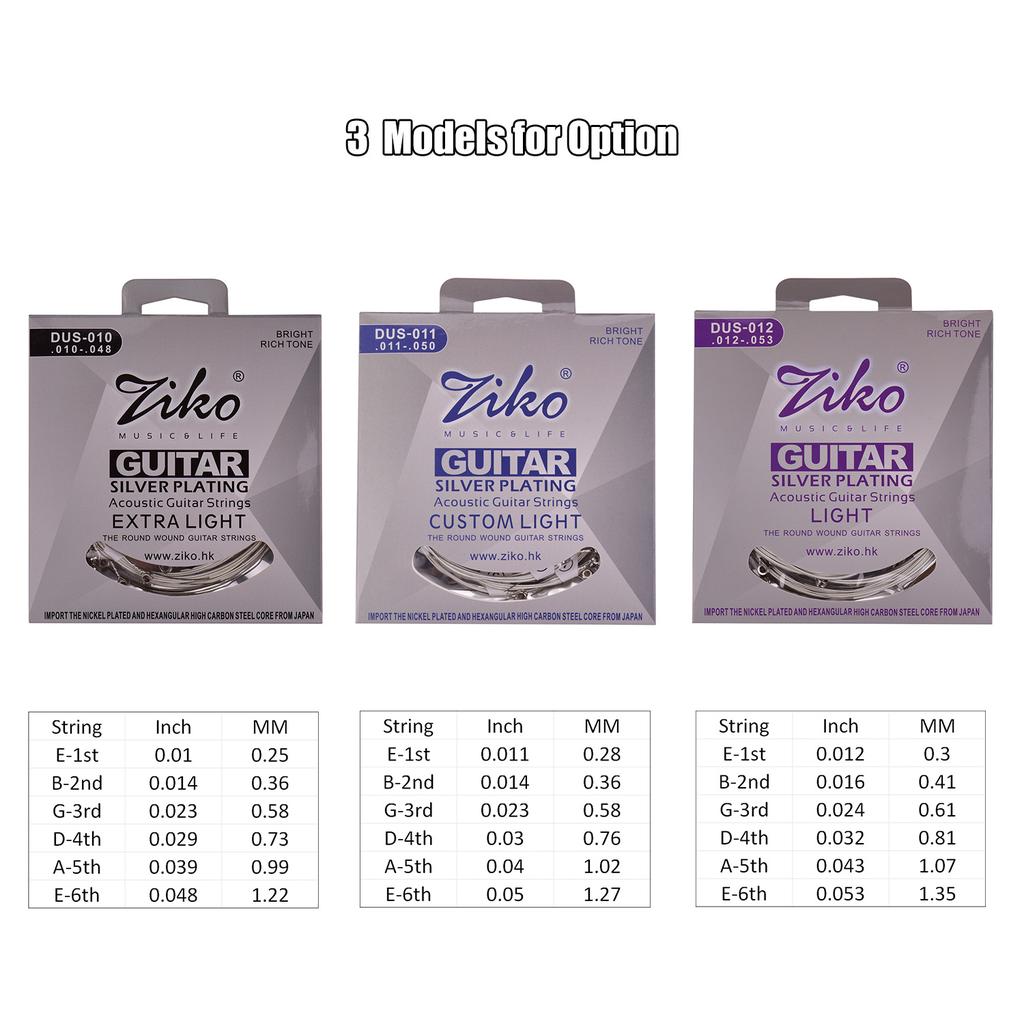 Струны ZlKO для акустической гитары