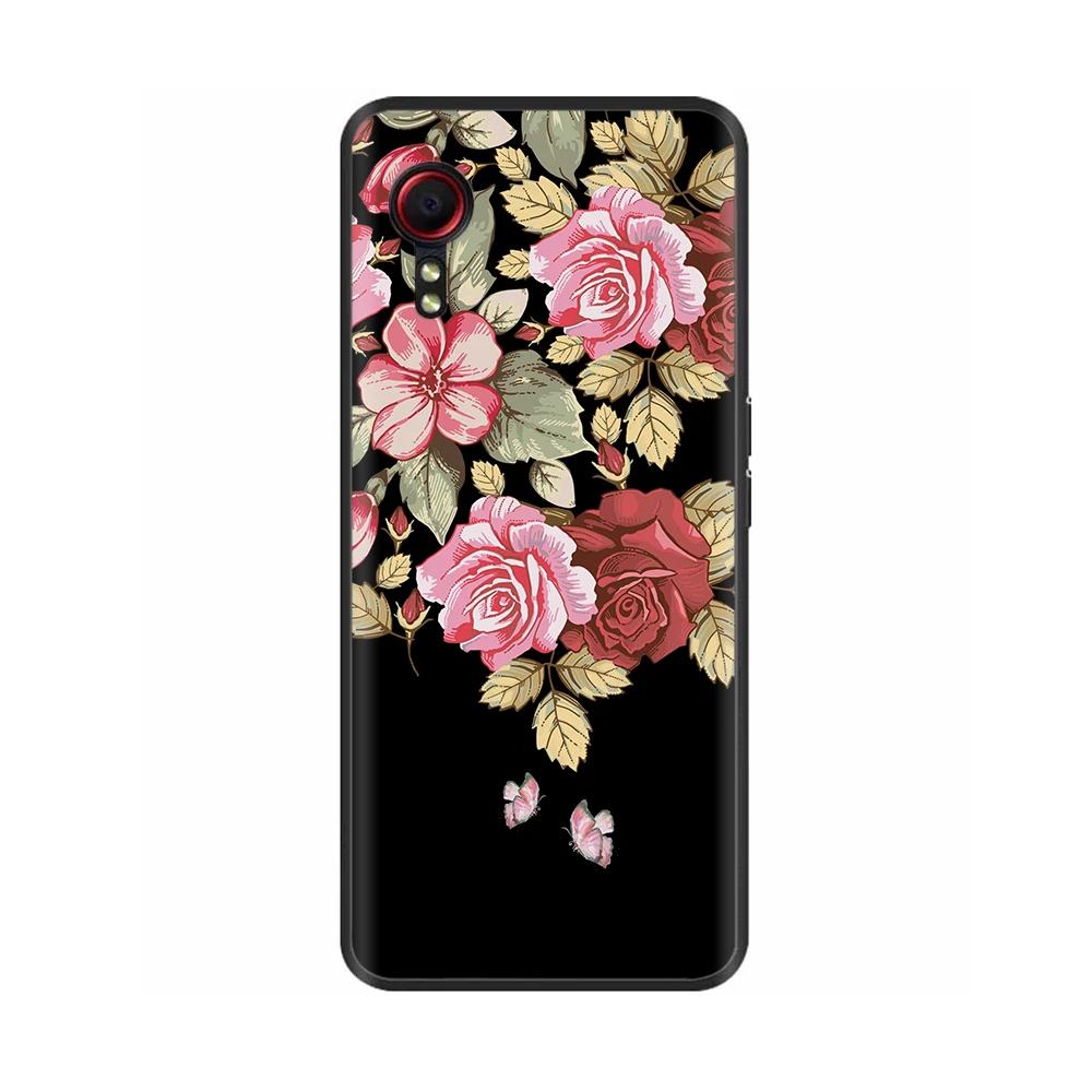 For Samsung Galaxy Xcover7 Xcover 7 Sumsung X Cover7 Cover 7 Case Black TPU Soft Lovely Painted Shockproof Shell Silicone Cover