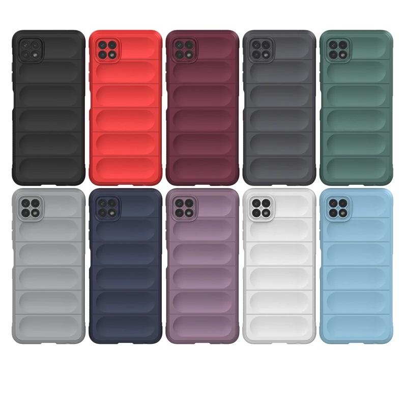 Для Samsung Galaxy A22 5G задняя крышка телефона чехол жидкий силикон противоударный защитный чехол Funda Coque