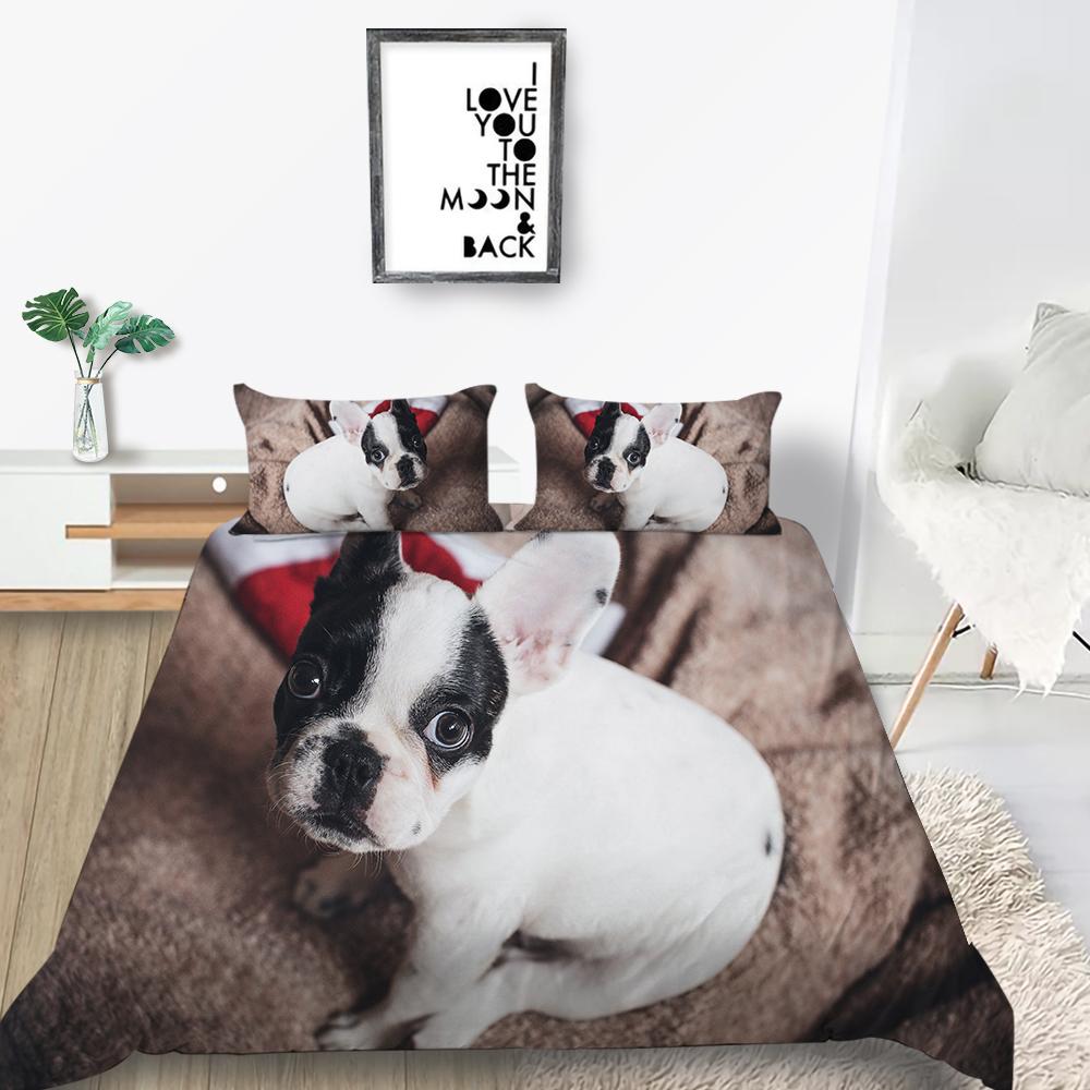 Новая мода, чехол для постельного белья для собак, костюм с рисунком домашних животных, домашний текстиль, комплект постельного белья, пододеяльник, роскошный комплект пододеяльников королевского размера