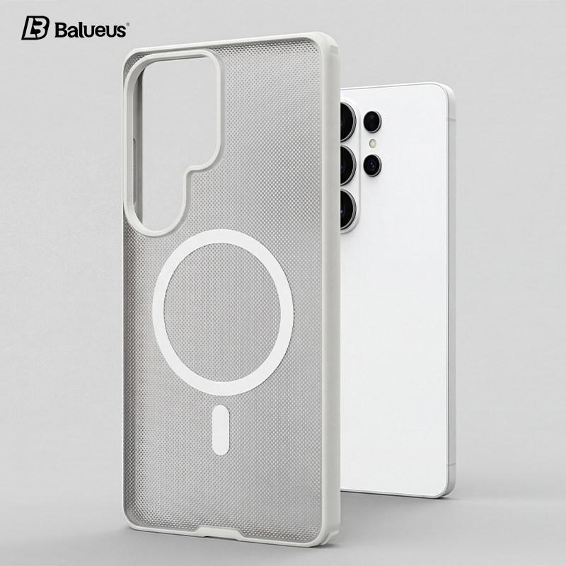 Чехол Для Samsung Galaxy S26 Ultra S25 S24 Для MagSafe Магнитный Матовый Частицы Прозрачный Акрил Ощущение Кожи Жесткая Задняя Крышка