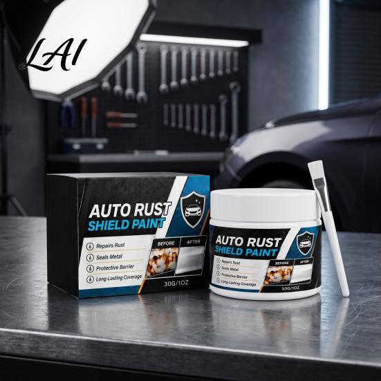 Metal Surface Restorer Paste 1/2Pcs Car Rust Shield Kit Auto Protection Repair Professional with Brush Long-Lasting Coverage for Chassis,