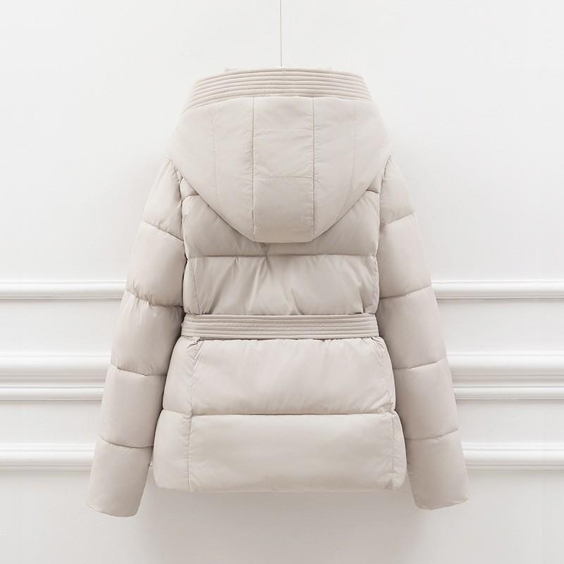 Womens Short Padded Hooded Coat Thick Warm Cotton Jacket Slim Fit Casual Winter Outerwear