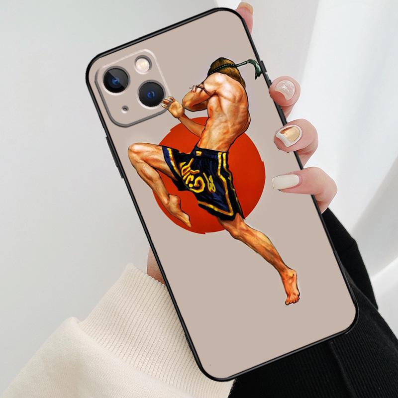 Чехол для телефона Муай Тай Кикбоксинг Бой для iPhone 17 Pro Max 14 13 12 11 15 16 Pro Max mini 16 15 Plus 16e 17 Air Cover