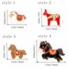 Decorative Zodiac Horse Brooch Zinc Zinc Alloy Steed Brooch Creative Lapel Pin  Backpack Decoration