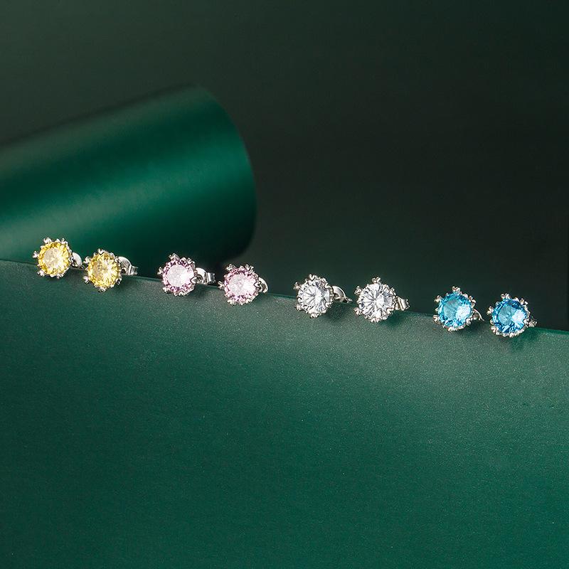 BELLA BOX Роскошные женские серьги-гвоздики со снежинкой и цирконием, подарок для свадьбы и помолвки