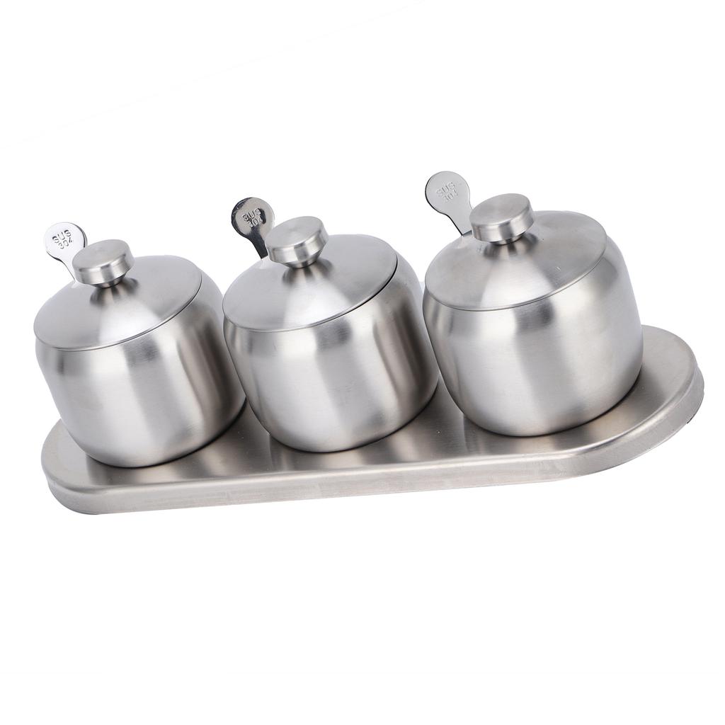 Набор для приправ из нержавеющей стали 304, бутылка-контейнер для специй, соли, сахара и перца