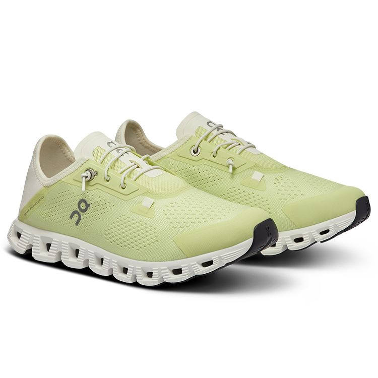 On Cloud 5 Coast Comfortable Shock Absorbing Low Top Lifestyle Shoes Women Sneaker White Yellow 3WD10541077