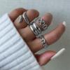 Electroplated Ring Set Jewelry Personalized Retro Imitation Gold Exaggerated Joint Ring Set Female