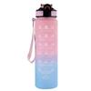 1000ml Colorful Frosted Water Bottle Motivational Drinking Bottle Sports Water Bottle With Time Marker Portable Reusable Cups