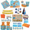 Blippi Birthday Party Supplies Paper Cups Plates Banner Straw Kids Balloon Decor