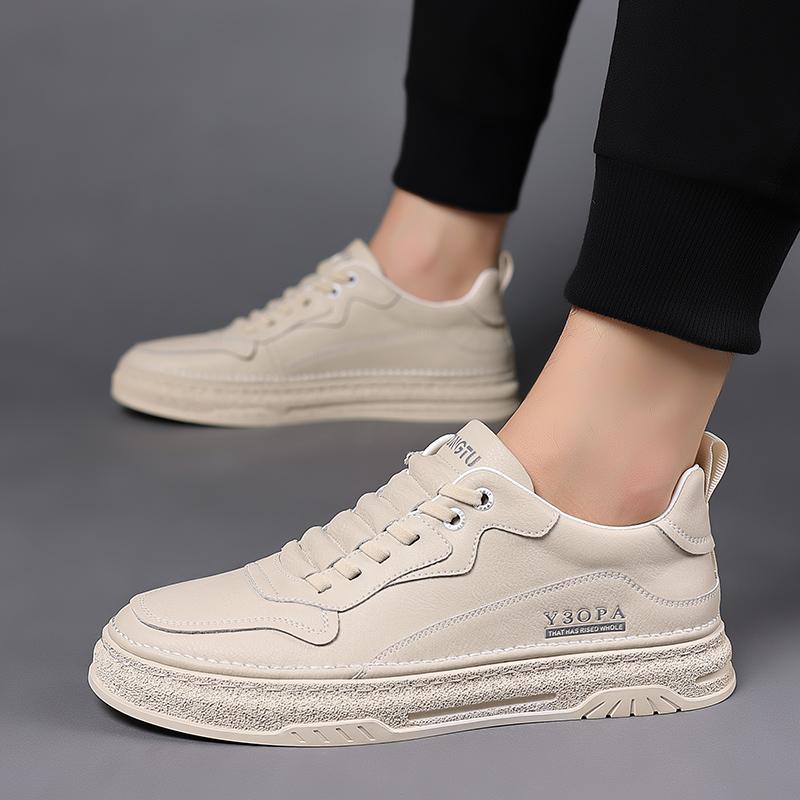 Brand Men's Outdoor Comfortable Wear-resistant Sports and Leisure Shoes High-quality Autumn New Men Leather Leisure Board Shoes