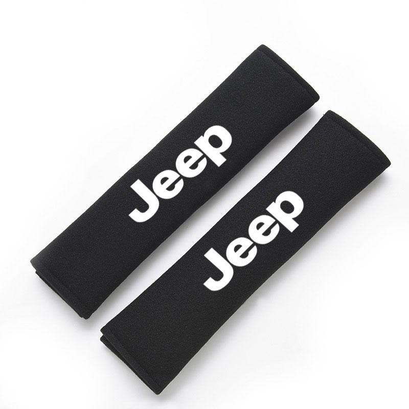 Car Shoulder Cover Cushion Seat Belt Pad Auto Pad For Jeep Grand Cherokee Wrangler JK Gladiator Compass Renegade Patriot AKR1