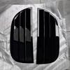 For Peugeot 308 II 2014 2015 2016 2017 2018  The triangular louver window frame of the car's rear window is bright black