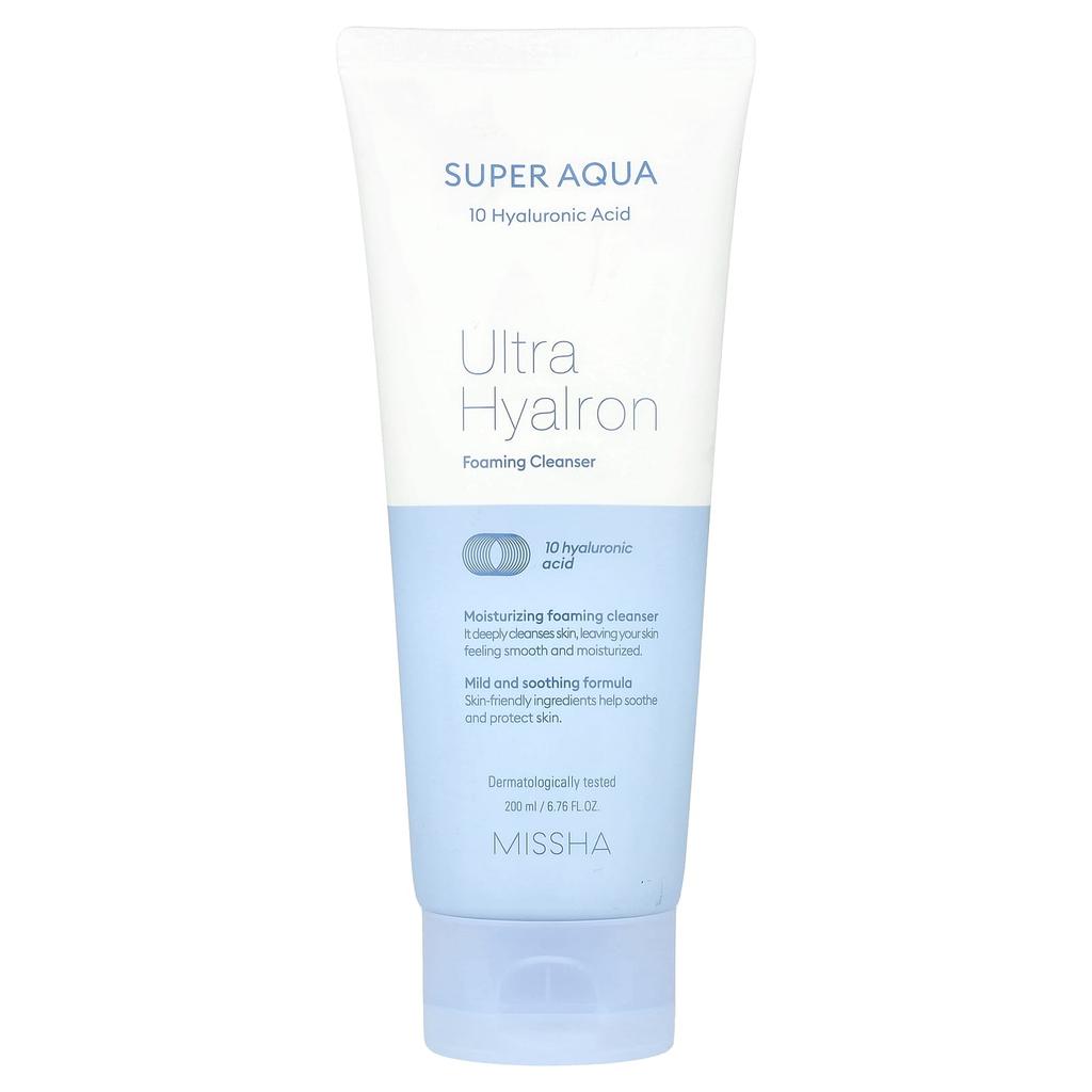 Super Aqua Ultra Hyalon Foaming Cleanser, 200Ml(6.76Fl Oz)
