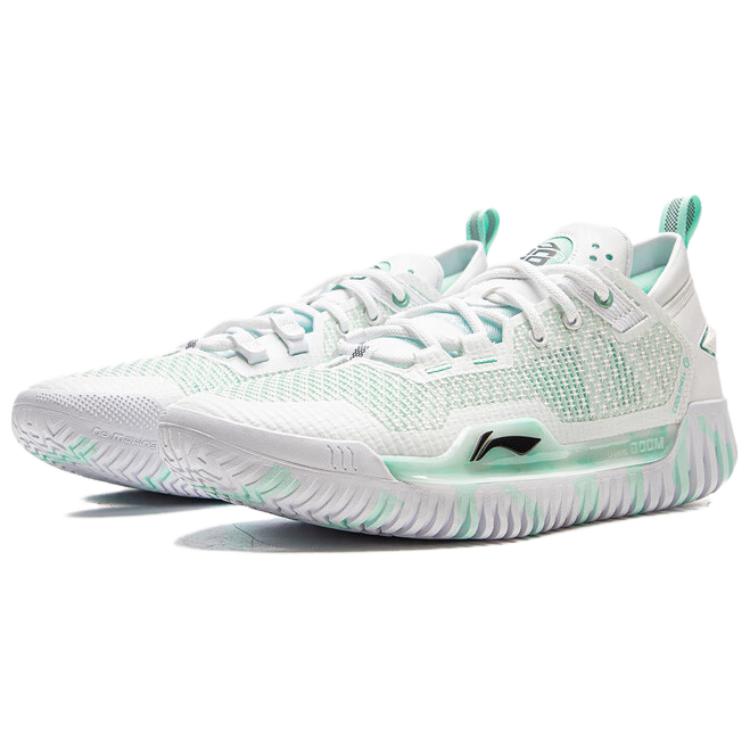 Li Ning BadFive 3 Низкие амортизирующие, износостойкие низкие баскетбольные кроссовки Мужские Стандартные Белые ABFU005-71