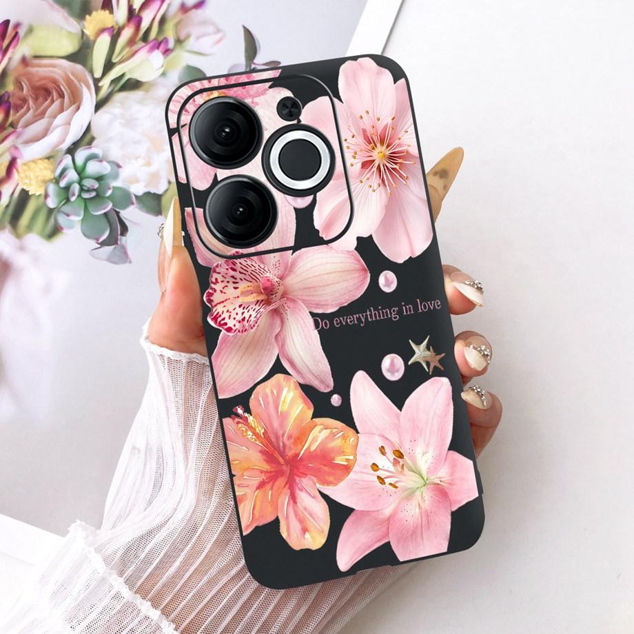 For Itel A80 A90 A95 A70 A60 A60s Phone Case Matte Soft TPU Bumper Cover Cool Cartoon Luxury Butterfly Flower Bow Pattern Funda
