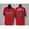Mens Atlanta Braves 13 Embroidered Baseball Jersey Unisex Sportswear Running Gym Casual Wear