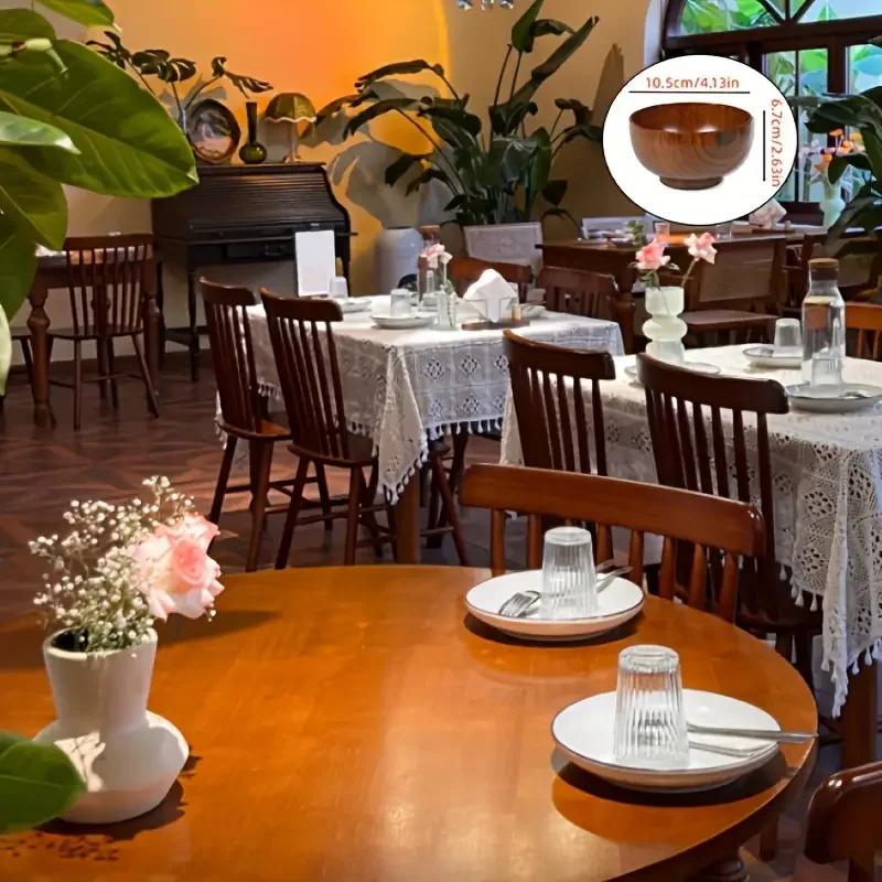 Kitchen Soup Bowls, Salad Bowls, Food Containers, Natural Wooden Bowls, Children'S Large Tableware Bowls, Wooden Utensils