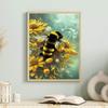 5D DIY Diamond Painting Bees Picking Flowers Cross Stitch Kit Mosaic Diamond Embroidery Rose Full Round Square Drill Home Decoration