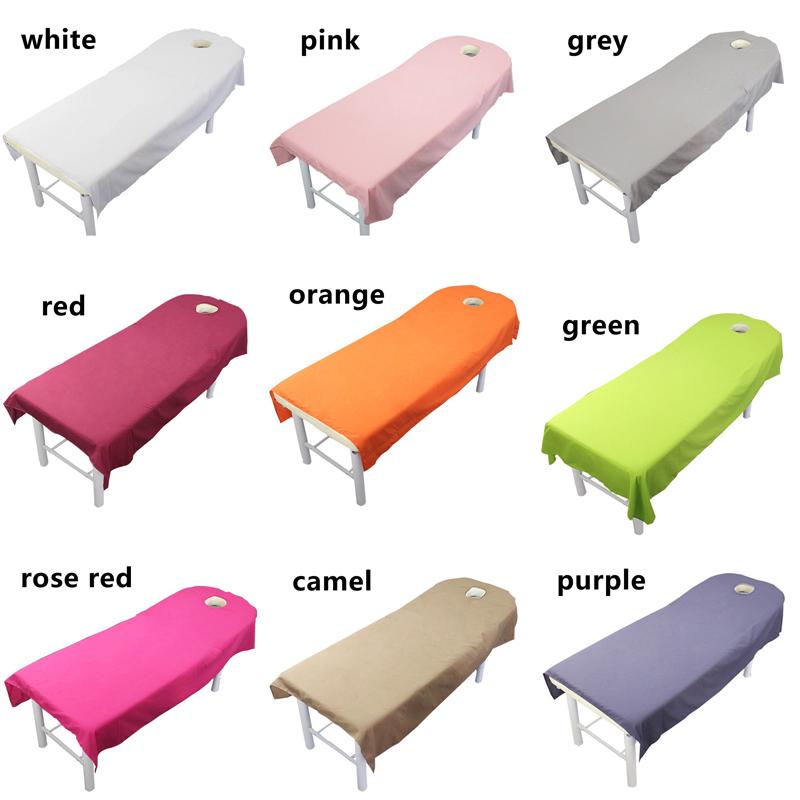 1Pcs Beauty Bed Table Cover Cosmetic Salon Sheets Sheets With Hole SPA Massage Treatment 80cmx190cm