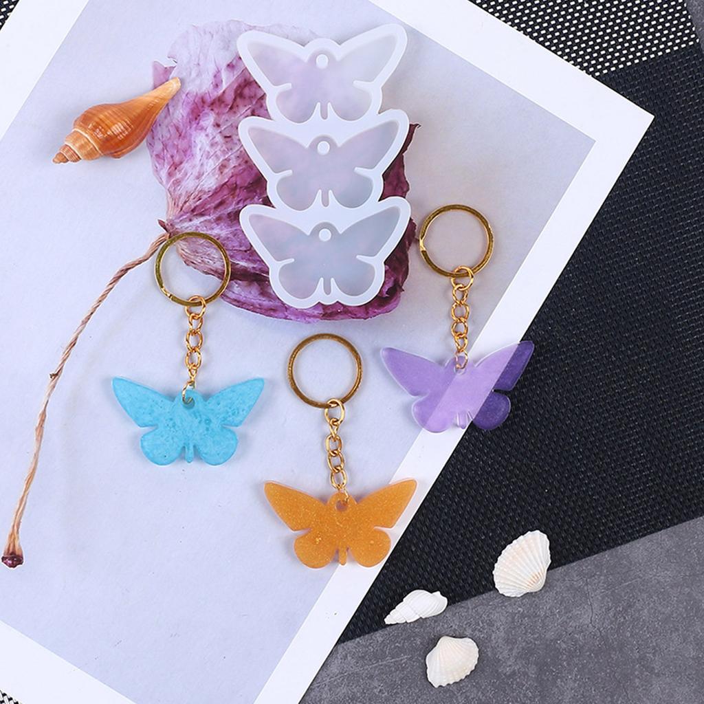 Форма для кулона-бабочки, брелок, силиконовая форма для подвески, украшение для серег, литье эпоксидной смолой, изготовление ювелирных изделий, DIY поделки